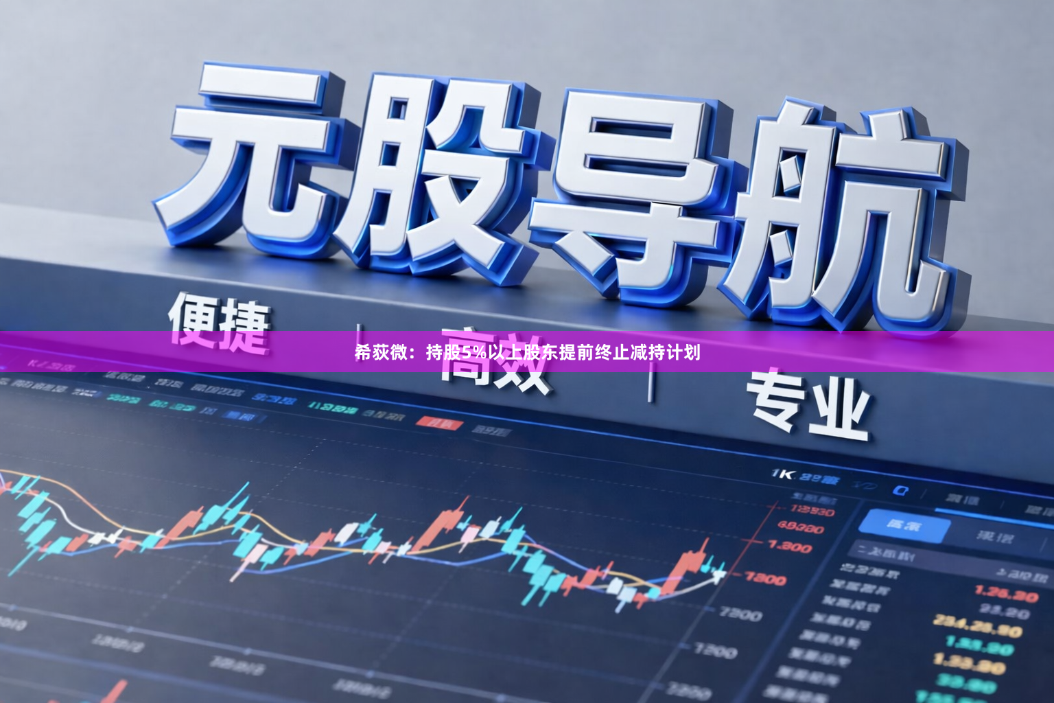 希荻微：持股5%以上股东提前终止减持计划
