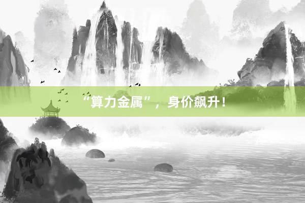 “算力金属”，身价飙升！