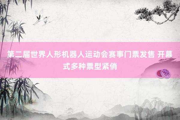 第二届世界人形机器人运动会赛事门票发售 开幕式多种票型紧俏