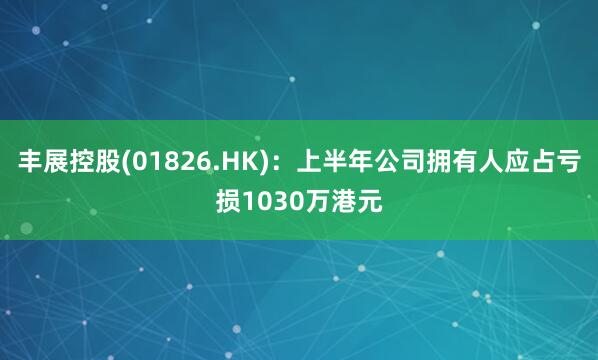 丰展控股(01826.HK)：上半年公司拥有人应占亏损1030万港元