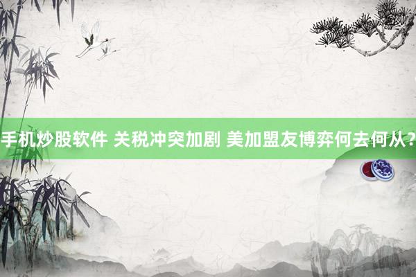 手机炒股软件 关税冲突加剧 美加盟友博弈何去何从？