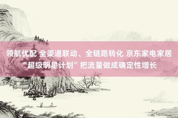领航优配 全渠道联动、全链路转化 京东家电家居“超级明星计划”把流量做成确定性增长